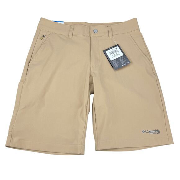 NWT COLUMBIA Titanium Women's Back Beauty Softshell Shorts Size 4 Canoe - Picture 4 of 10